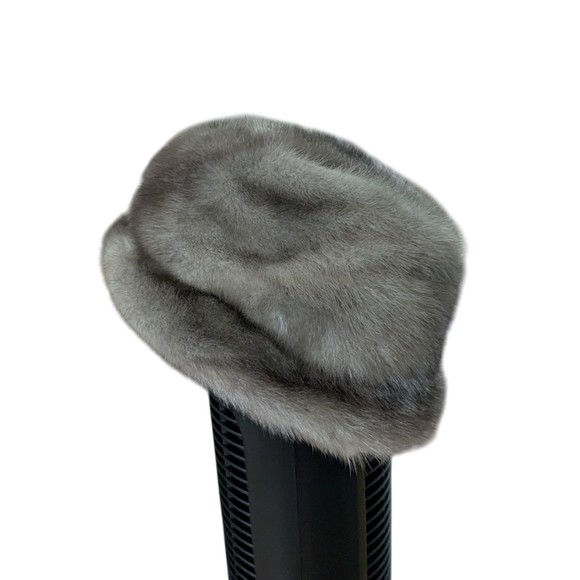 Vintage Creation Vittorio Genuine Fur Lined Hat Inner Gray Brown - Picture 3 of 7